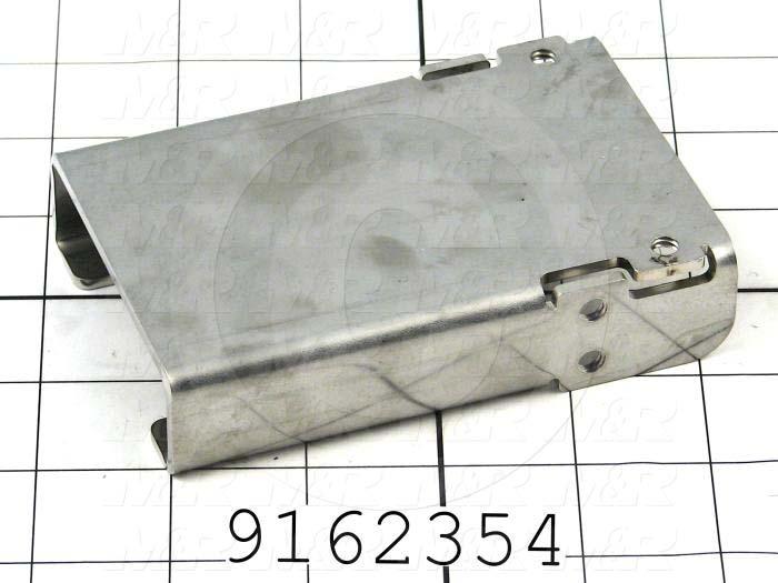 Fabricated Parts, Pallet Stop Guide, 4.50 in. Length, 3.00 in. Width, 1.00 in. Height, 12 GA Thickness, As Material Finish
