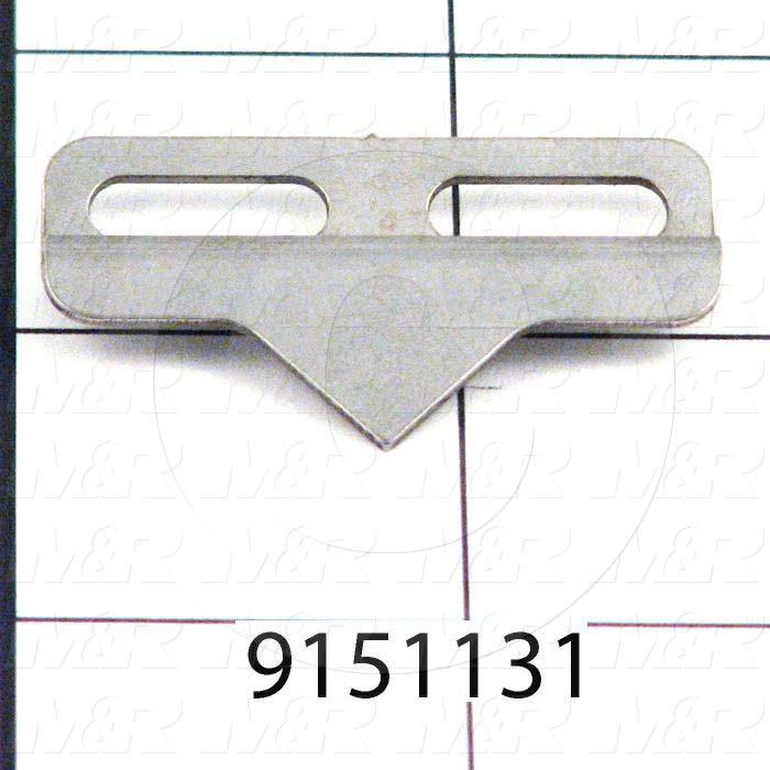 Fabricated Parts, Pallet Stop Pointer, 1.50 in. Length, 0.25 in. Width, 0.94 in. Height