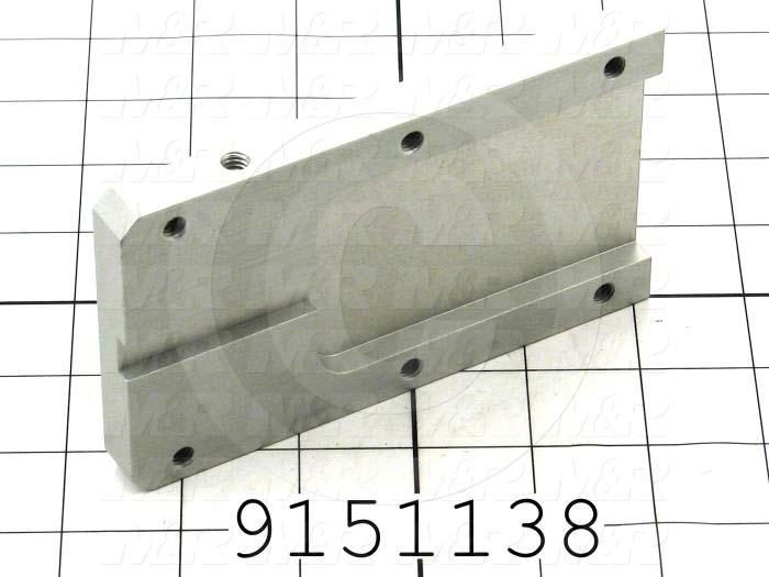 Fabricated Parts, Pallet Stop Rear Guide, 5.25 in. Length, 2.50 in. Width, 0.50 in. Thickness