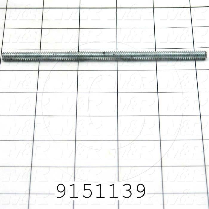 Fabricated Parts, Pallet Stop Rod, 5.25 in. Length, 1/4"-20 Thread Size