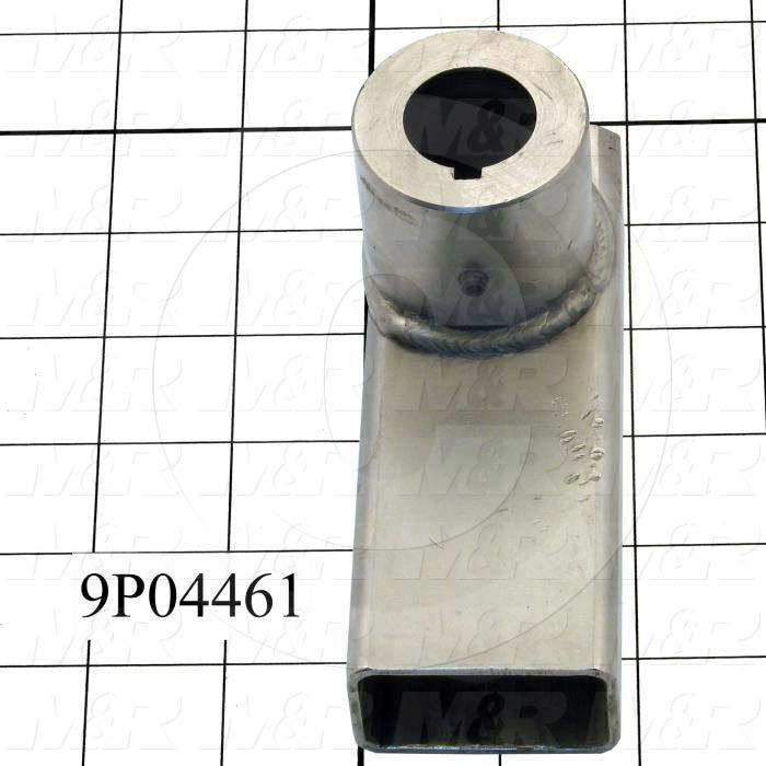 Fabricated Parts, Peel Bracket Weldment, 6.50 in. Length, 3.56 in. Width, 2.50 in. Height
