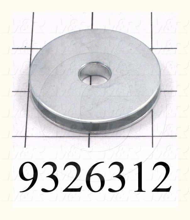 Fabricated Parts, Peel Cable Roller, 2.13 in. Diameter, 0.30 in. Thickness