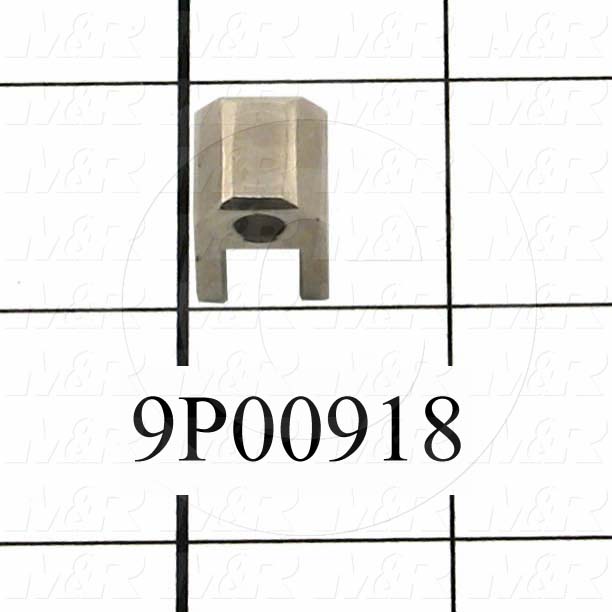 Fabricated Parts, Peel Cylinder Clevis Insert U, 0.71 in. Length, 0.50 in. Width, 0.50 in. Height