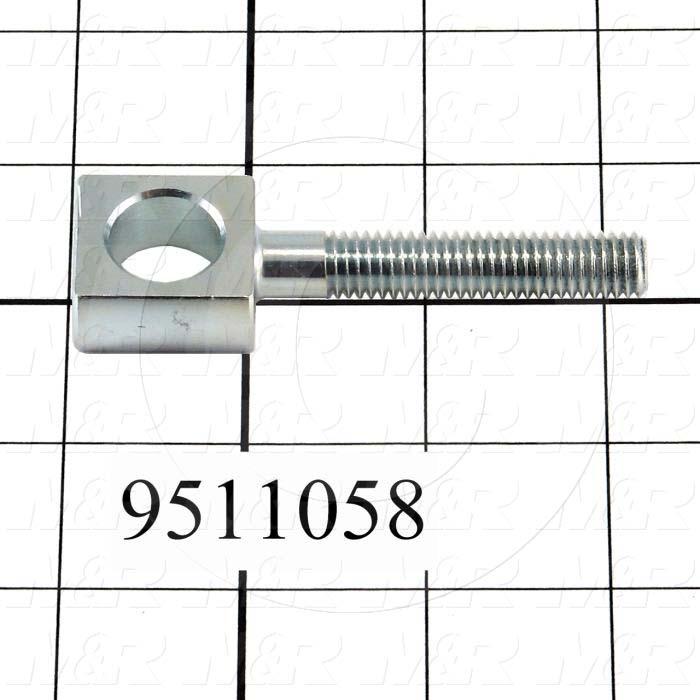 Fabricated Parts, Peel  Eye Bolt, 3.19 in. Length, 1.00 in. Width, 0.50 in. Height, Front Side