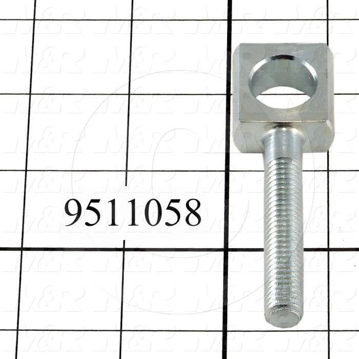 Fabricated Parts, Peel  Eye Bolt, 3.19 in. Length, 1.00 in. Width, 0.50 in. Height, Front Side
