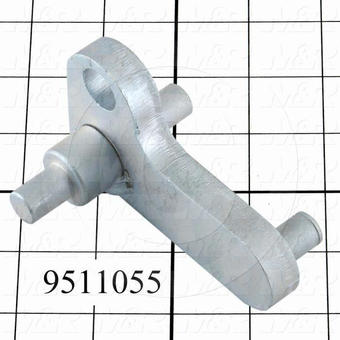 Fabricated Parts, Peel Lever, 3.00 in. Length, 1.75 in. Width, 2.82 in. Height, Front Side