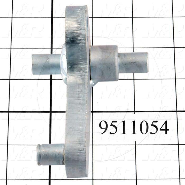 Fabricated Parts, Peel Lever, 4.00 in. Length, 2.25 in. Width, 2.82 in. Height, Front Side