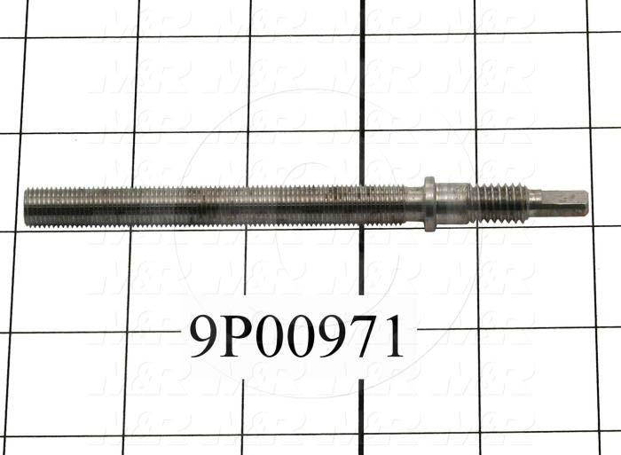 Fabricated Parts, Peel Lever Adjusting Rod, 5.00 in. Length, 0.50 in. Diameter, 3/8-16 Thread Size