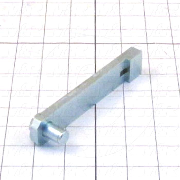 Fabricated Parts, Peel String Lever, 6.00 in. Length, 0.88 in. Width, 1.25 in. Height, Front Side
