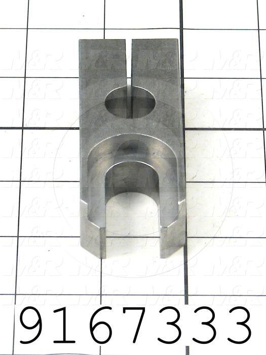 Fabricated Parts, Pin Drive Fork, 3.25 in. Length, 1.25 in. Width, 0.75 in. Height
