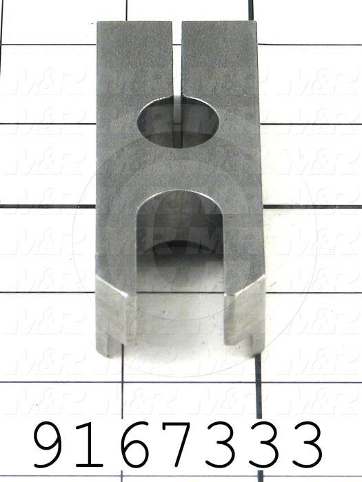 Fabricated Parts, Pin Drive Fork, 3.25 in. Length, 1.25 in. Width, 0.75 in. Height