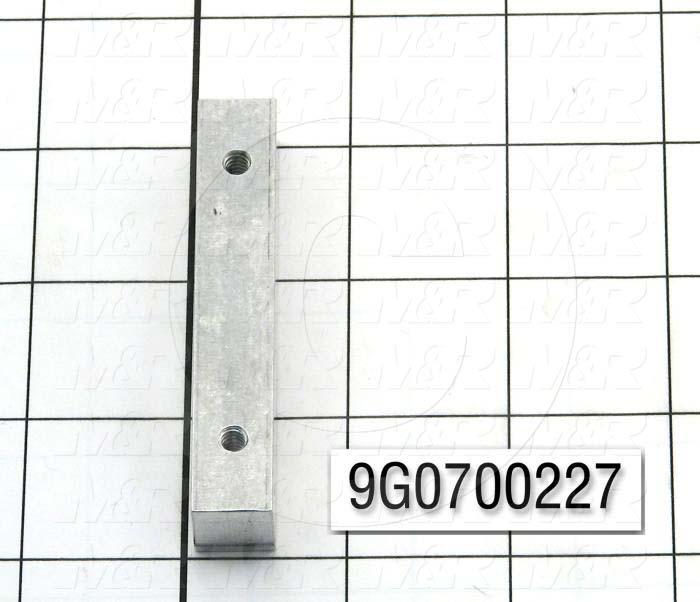 Fabricated Parts, Pin Gate Lock Keeper Mounting Bracket, 3.00 in. Length, 0.50 in. Width, 0.50 in. Height