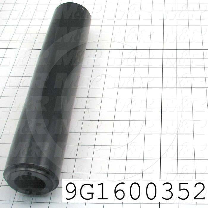 Fabricated Parts, Pinch Drive Roller Weldment, 14.88 in. Length, 3.00 in. Diameter, Black Powder Coat Finish