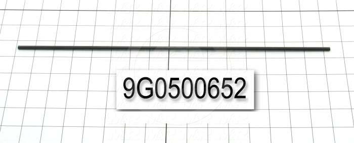 Fabricated Parts, Pivot Block Mounting Rod, 16.13 in. Length, 0.188 in. Diameter, OC50008 Black Oxide Finish