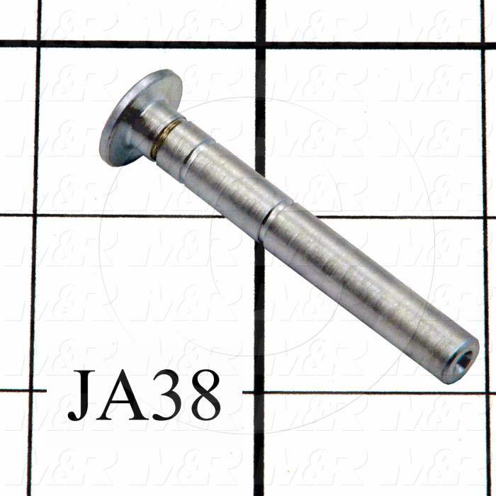 Fabricated Parts, Pivot Pin, 1.94 in. Length, 0.25 in. Diameter, Zinc Finish