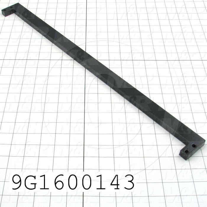 Fabricated Parts, Pivot Roller Center Mount, 23.00 in. Length, 2.00 in. Width, 0.50 in. Height, OC50006 Black Hard Coating Finish