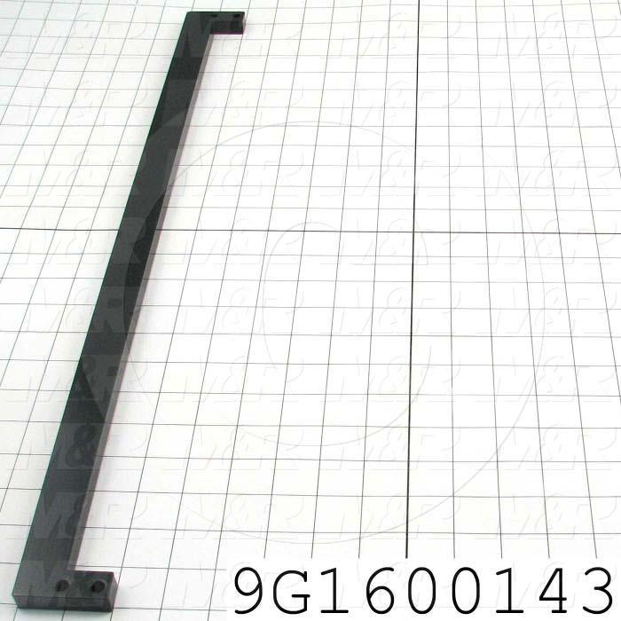 Fabricated Parts, Pivot Roller Center Mount, 23.00 in. Length, 2.00 in. Width, 0.50 in. Height, OC50006 Black Hard Coating Finish