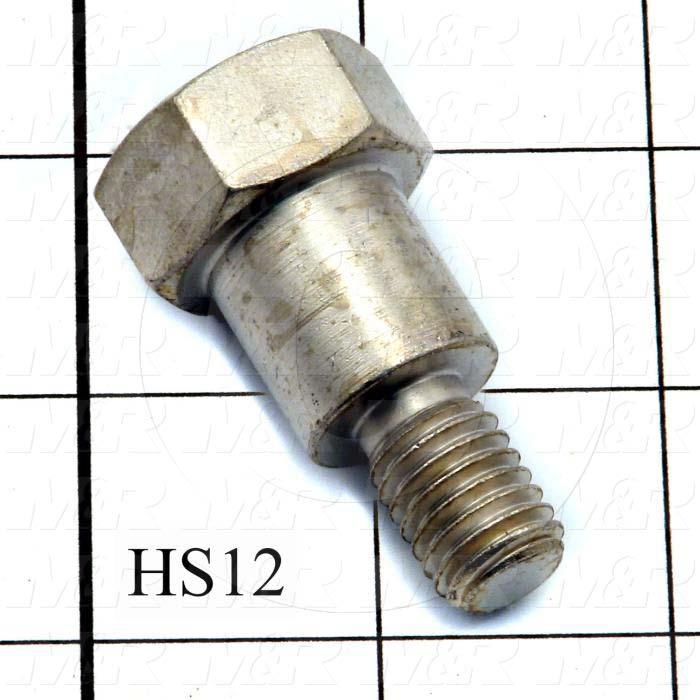 Fabricated Parts, Pivot Screw, 2.00 in. Length, 0.75 in. Diameter, 1/2-13 Thread Size, Nickel Finish