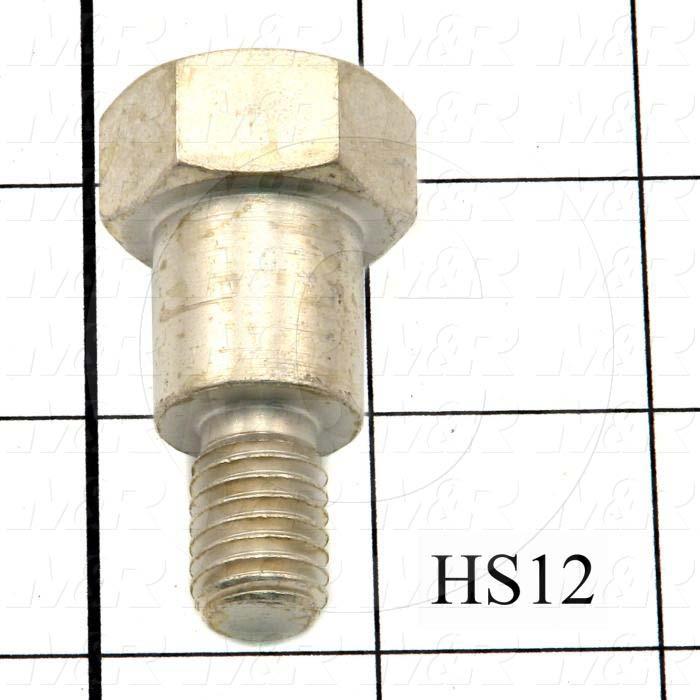 Fabricated Parts, Pivot Screw, 2.00 in. Length, 0.75 in. Diameter, 1/2-13 Thread Size, Nickel Finish