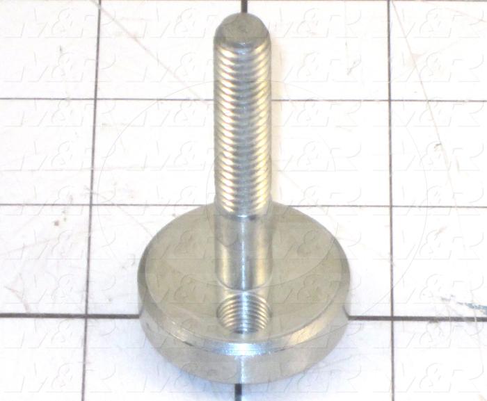 Fabricated Parts, Pivot Shaft, 2.56 in. Length, 1.38 in. Width, Zinc Plated Finish