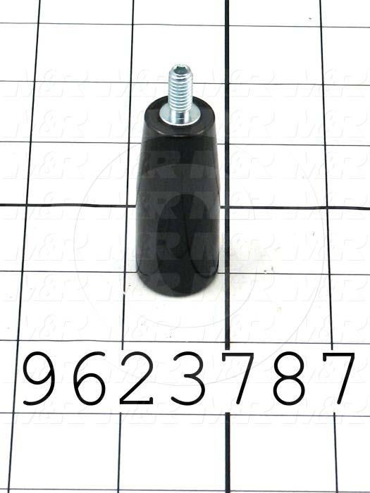 Fabricated Parts, Plastic Crank Handle, 4.13 in. Length, 0.50 in. Width, 1.41 in. Height