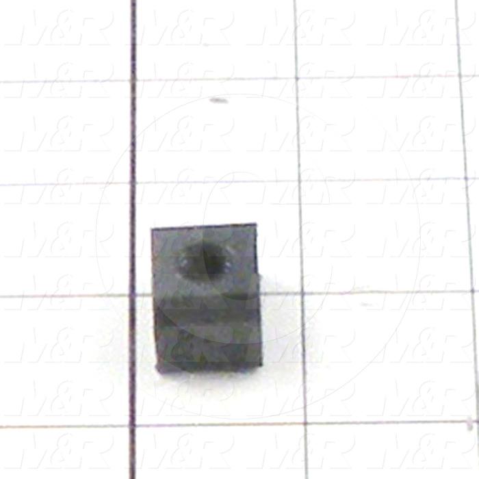 Fabricated Parts, Plastic Nut, 0.75 in. Length, 0.63 in. Width, 0.50 in. Height