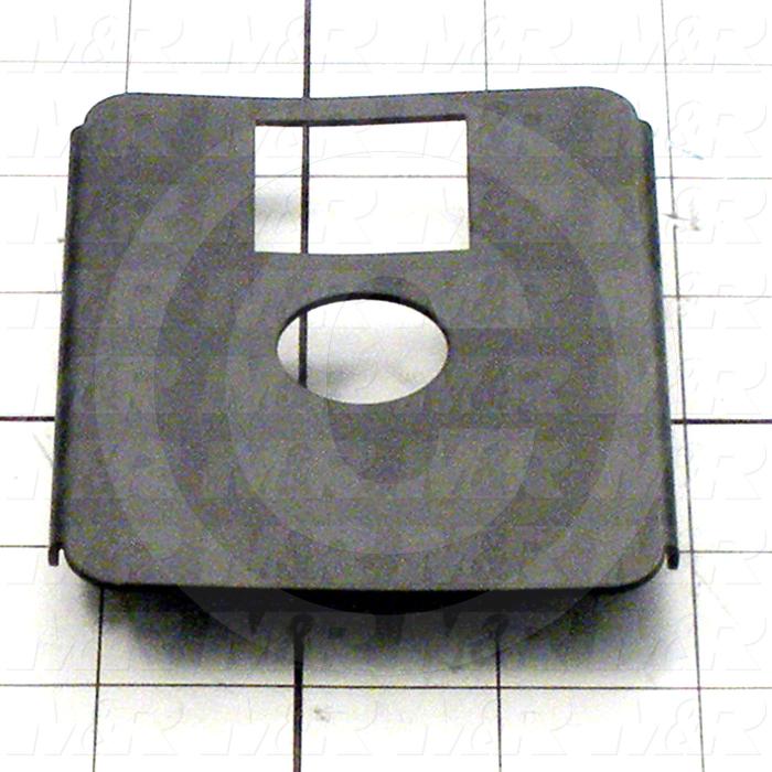 Fabricated Parts, Print Head Cover, 3.14 in. Length, 4.00 in. Width, 0.56 in. Height, 18 GA Thickness, Black Painted Finish