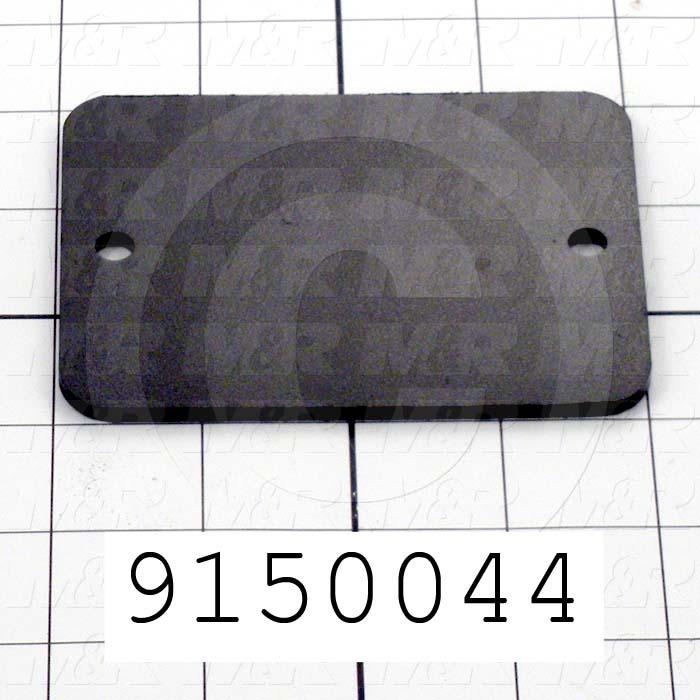 Fabricated Parts, Print Head Front Cover, 4.00 in. Length, 3.00 in. Width, 0.13 in. Thickness