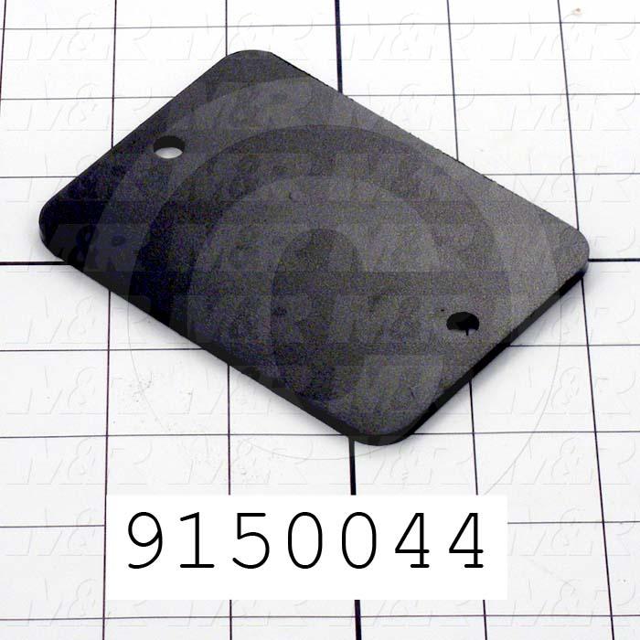 Fabricated Parts, Print Head Front Cover, 4.00 in. Length, 3.00 in. Width, 0.13 in. Thickness