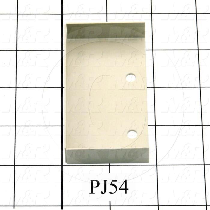 Fabricated Parts, Proximity Switch Cover, 3.30 in. Length, 1.75 in. Width, 0.56 in. Height, Warm Gray #3 Finish