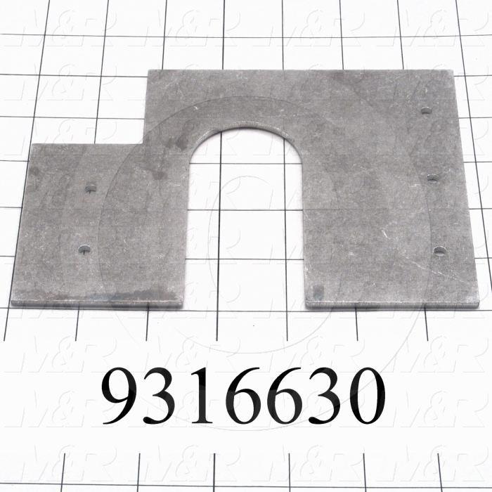 Fabricated Parts, Rear Chain Cover, 6.75 in. Length, 5.00 in. Width, 12 GA Thickness
