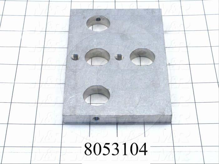 Fabricated Parts, Rear End Plate, 5.88 in. Length, 4.00 in. Width, 0.50 in. Thickness