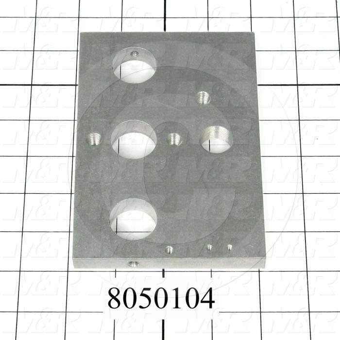 Fabricated Parts, Rear End Plate, 5.88 in. Length, 4.00 in. Width