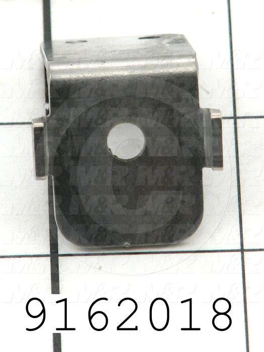 Fabricated Parts, Rear Half Holder, 1.50 in. Length, 1.00 in. Width, 1.00 in. Height, Front Side