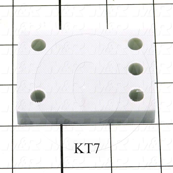 Fabricated Parts, Rear Lamp Holder Mounting, 2.82 in. Length, 2.00 in. Width, 0.50 in. Thickness