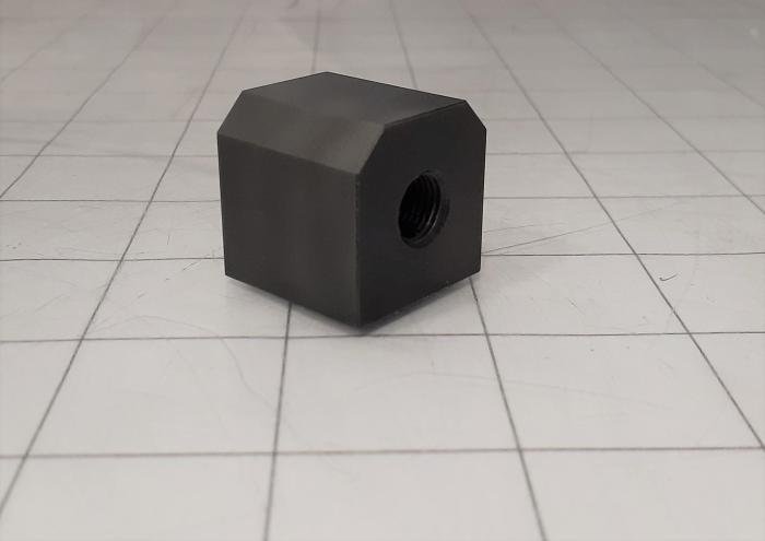 Fabricated Parts, Rear Micro Nut, 1.00 in. Length, 1.00 in. Width, 1.00 in. Height, As Material Finish
