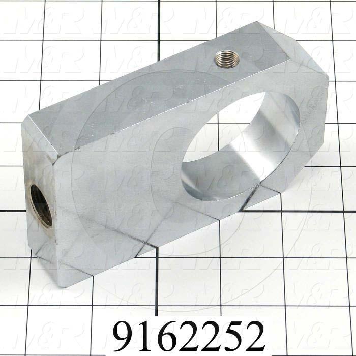 Fabricated Parts, Reducer Crank Bering Housing, 4.91 in. Length, 3.00 in. Width, 1.00 in. Thickness, Left Side