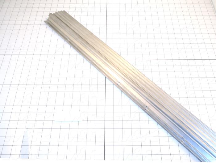 Fabricated Parts, Reflector Extrusion, 36.75 in. Length, 2.13 in. Width, 3.21 in. Height