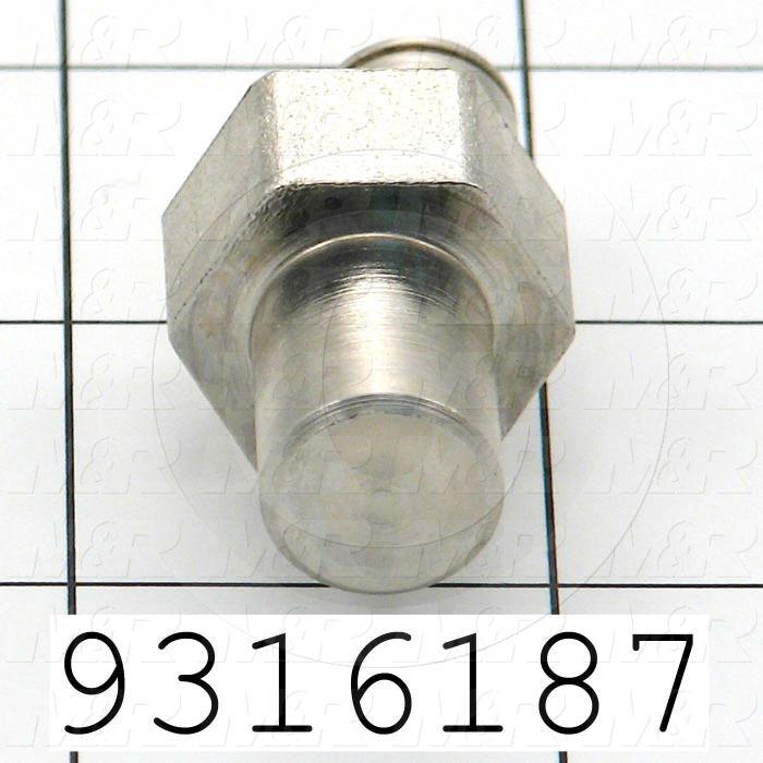 Fabricated Parts, Register Bearing Eccentric, 1.59 in. Length, 0.75 in. Width, 0.75 in. Height