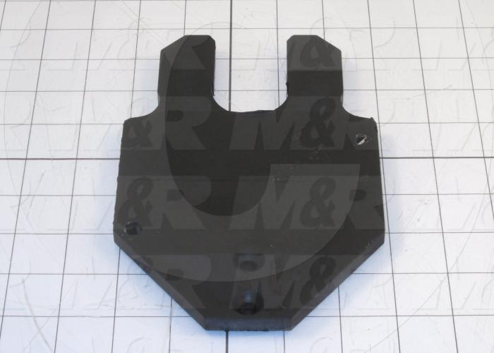 Fabricated Parts, Registration Fork Model 55, 7.66 in. Length, 5.00 in. Width, 0.38 in. Thickness, Black Painted Finish