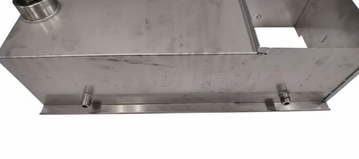 Fabricated Parts, Return Duct Weldment, 24.75 in. Length, 11.40 in. Width, 7.75 in. Height, As Components Finish