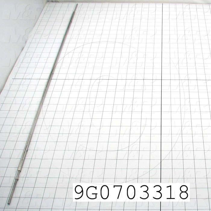 Fabricated Parts, Roller Bar .25x.25x32.38"L, 32.38 in. Length, 0.25 in. Width, 0.25 in. Height