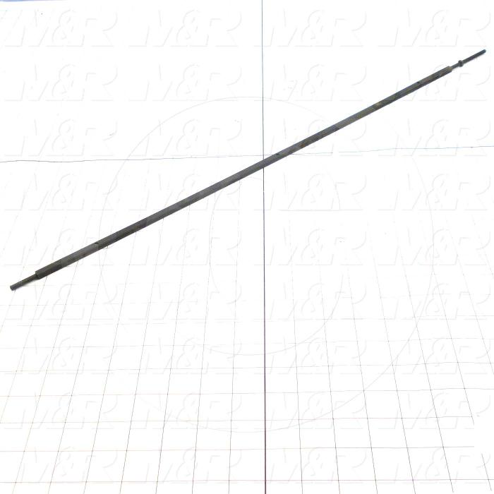 Fabricated Parts, Roller Bar, 26.63 in. Length, 0.25 in. Width, 0.25 in. Height, OC50008 Black Oxide Finish