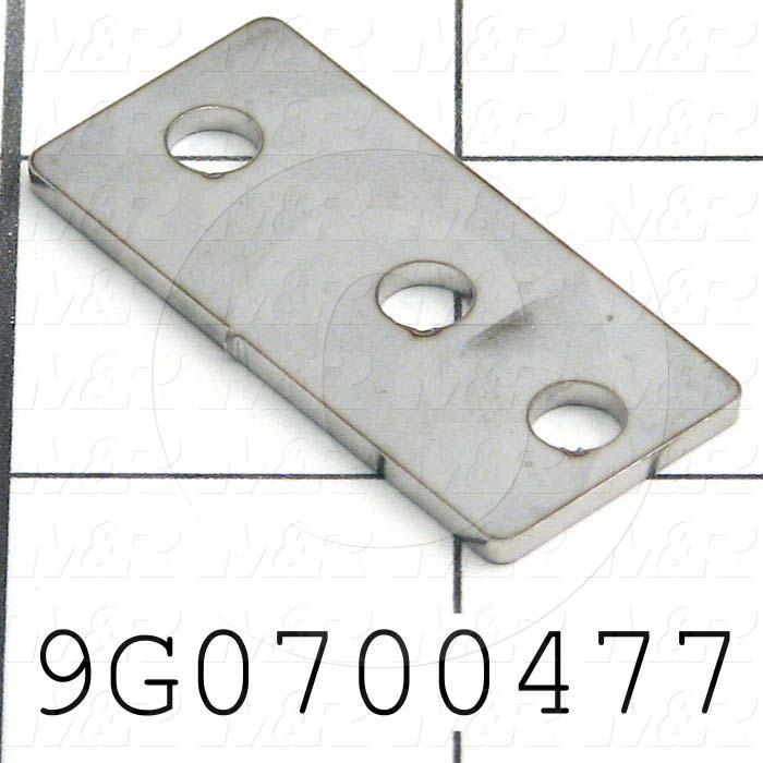 Fabricated Parts, Roller Bar Bracket, 1.63 in. Length, 0.75 in. Width