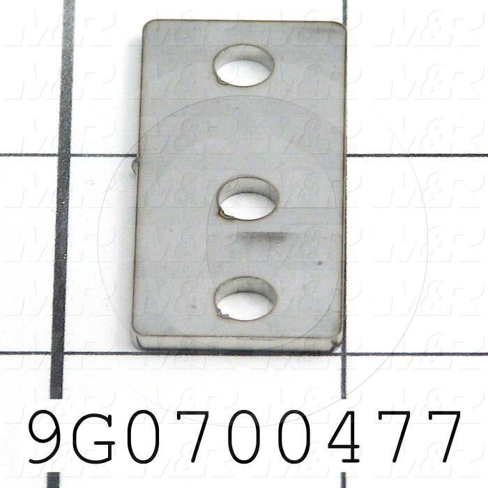 Fabricated Parts, Roller Bar Bracket, 1.63 in. Length, 0.75 in. Width