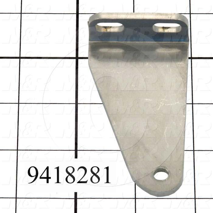 Fabricated Parts, Roller Bracket-Right, 3.37 in. Length, 1.75 in. Width, 0.75 in. Height, 10 GA Thickness