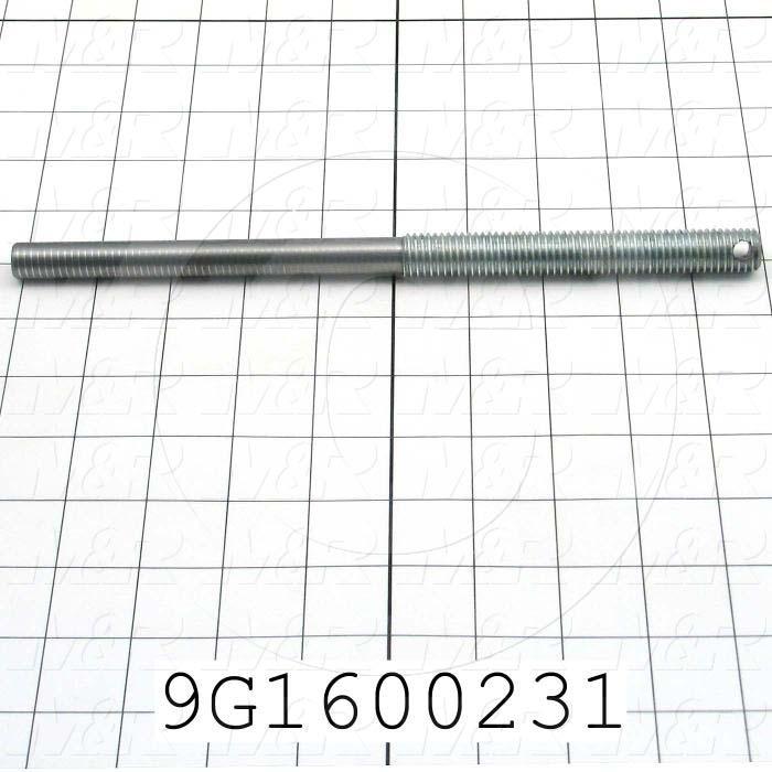 Fabricated Parts, Roller Yoke Support Shaft, 10.00 in. Length, 5/8 in. Diameter