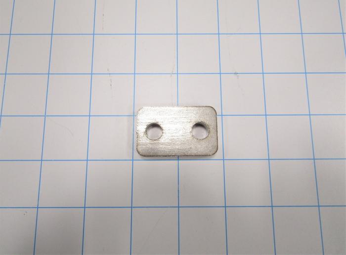 Fabricated Parts, Rope Mtg Plate - Front, 1.72 in. Length, 1.08 in. Width, 0.31 in. Thickness