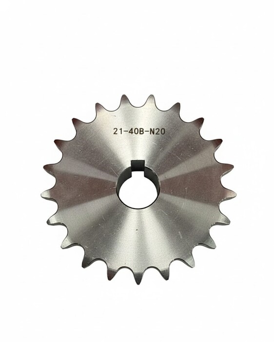 Fabricated Parts, S.S.Sprocket 20mm Bore 21t, 3.60 in. Length, 3.60 in. Width, 0.99 in. Height