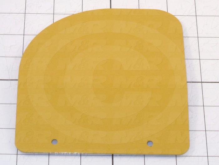 Fabricated Parts, Safefy Guard Plate Right 6.2", 6.23 in. Length, 5.50 in. Width, 16 GA Thickness, Safety Yellow Finish